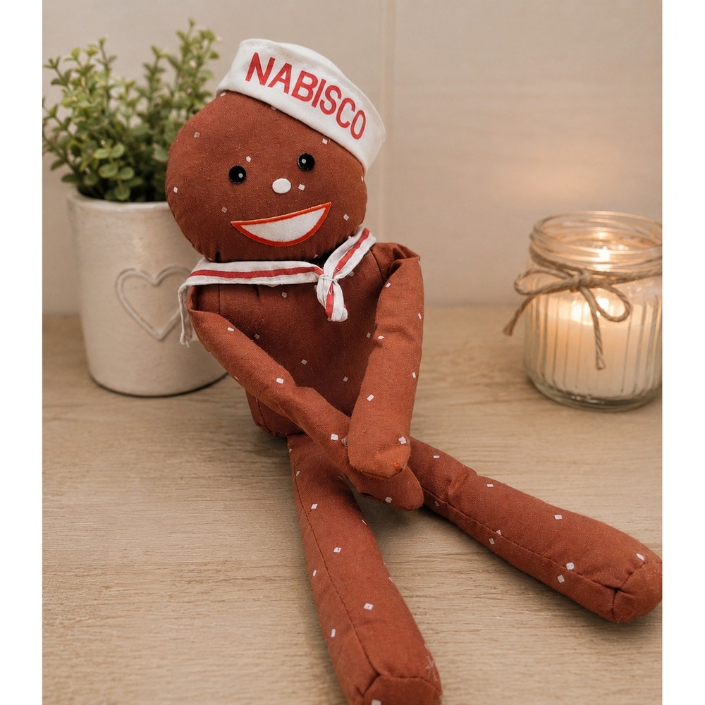 Vtg Nabisco Mister Salty Pretzel Mascot Plush Russ Berrie Advertising Toy 11"